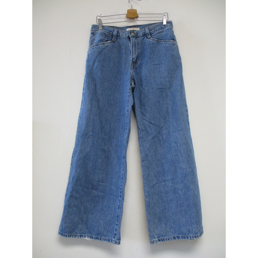 Levis 94 Baggy Wide Leg Jeans Women 30 Blue Relaxed Fit High Rise Denim